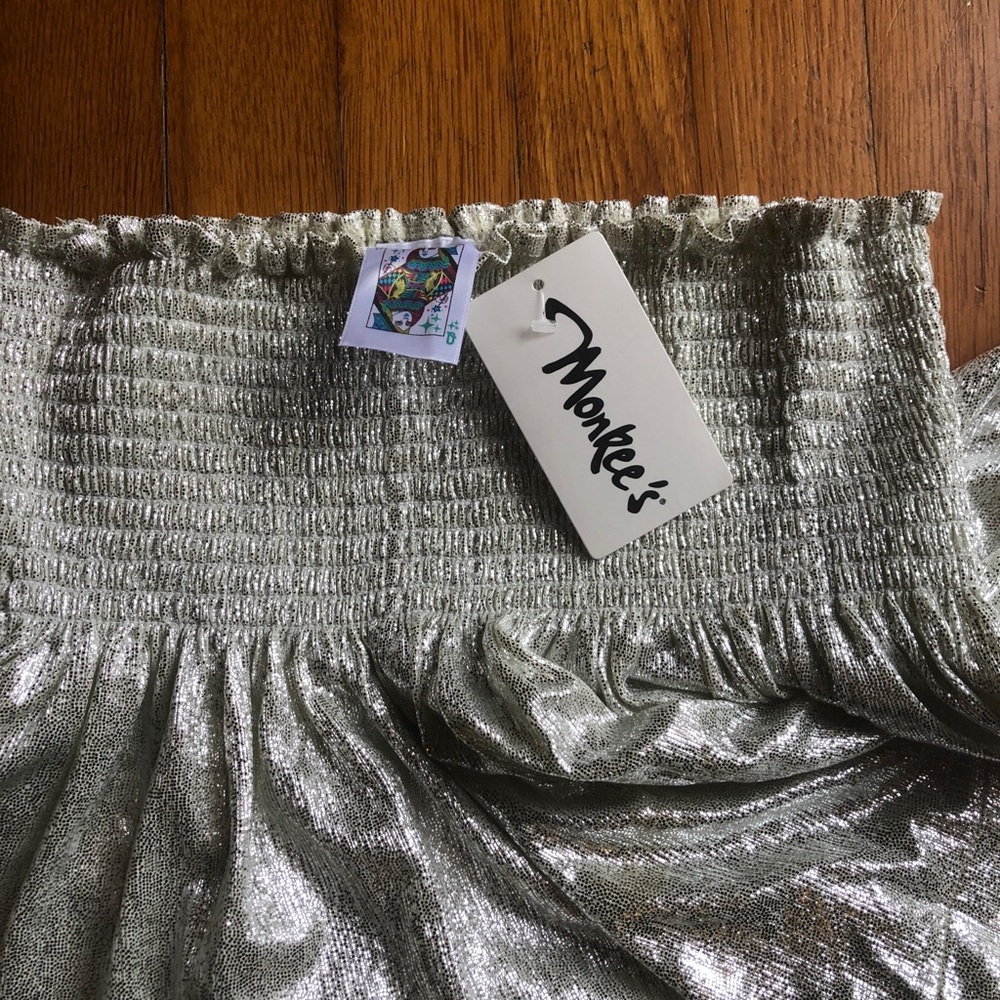 Queen of Sparkles Silver Glitter Swing Shorts New with Tags - Picture 5 of 7